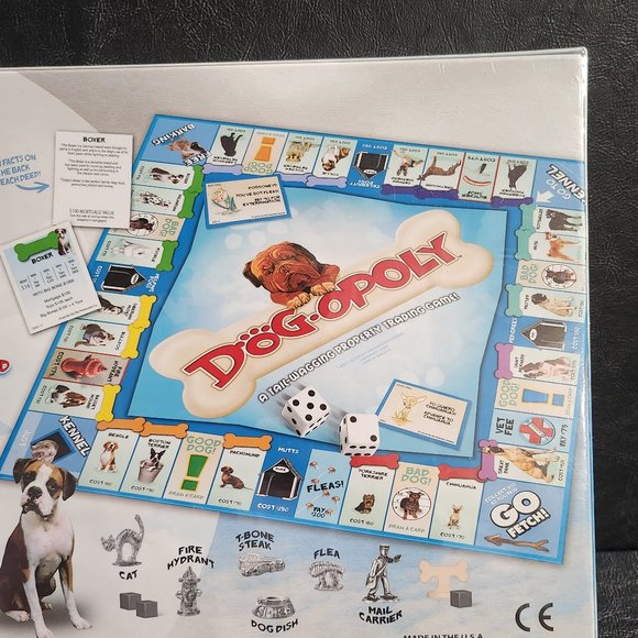Late For The Sky Dog-opoly Monopoly Great Gift for Dog Lovers Family Fun New Sea - Picture 4 of 9